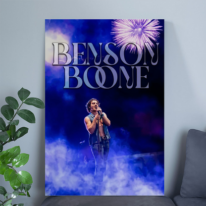 Benson Boone Concert Poster Midnight Mist Aesthetic Music Fan Wall, One Sheet Wall Size 24''x36''