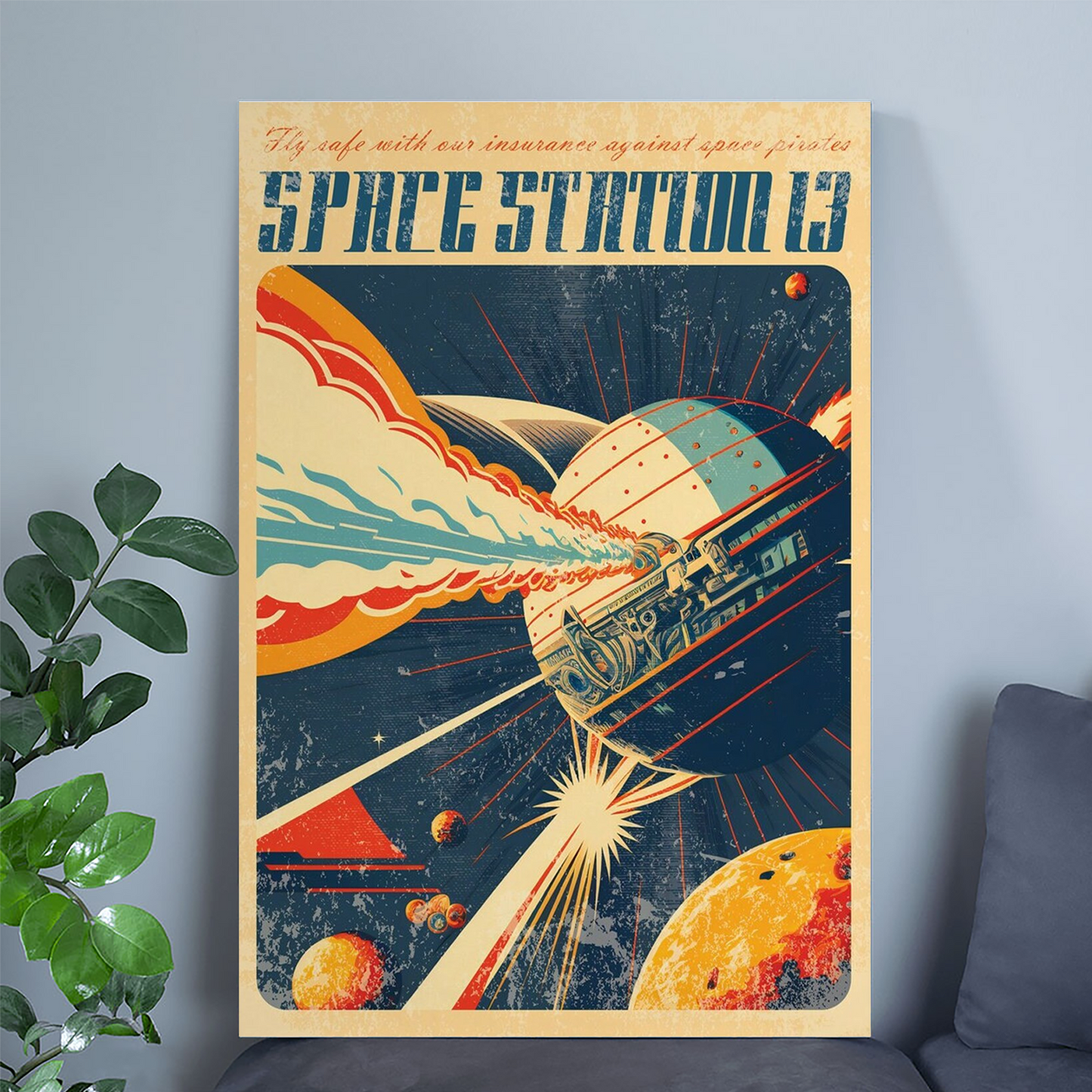 Retro Futuristic Sci-Fi Space Part 6 Wall Poster