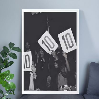 10 Point Scoreboard, Motivational Wall Art Poster Size 24''x36''