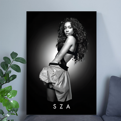 Black&White Poster- SZA Poster, One Sheet Wall Size 24''x36''