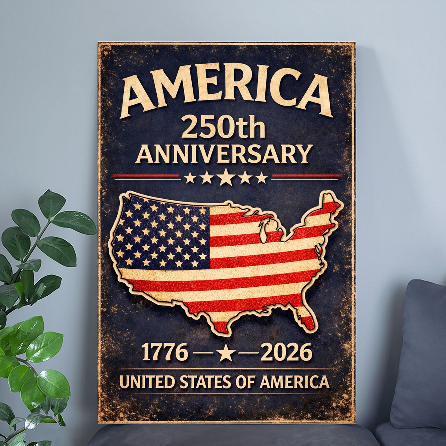 250 Years Poster – Patriotic Wall Art for USA Independence & 250th Birthday
