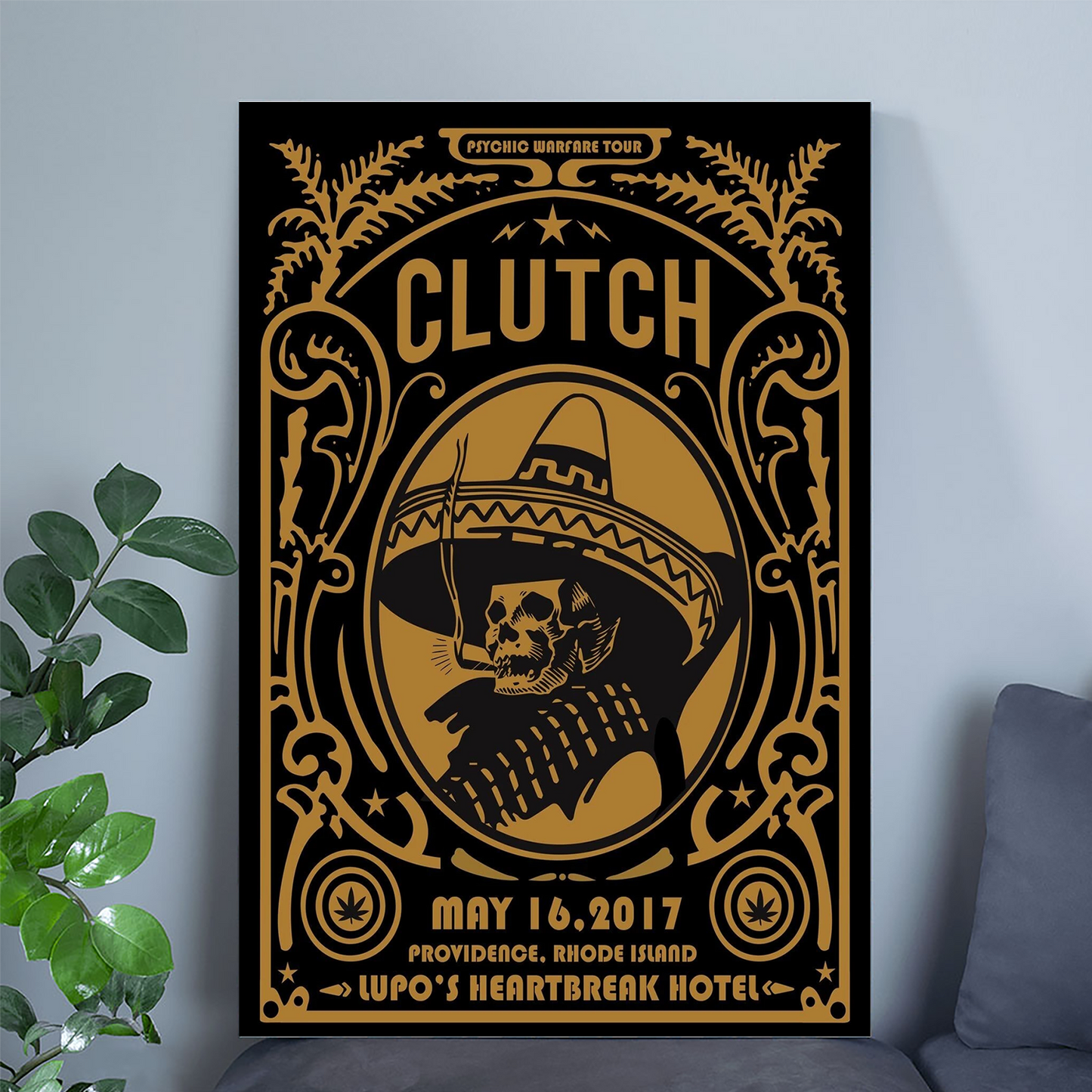 Music Poster- 2017 CLUTCH CONCERT Wall Art Poster Size 24''x36''