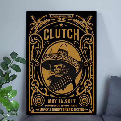 Music Poster- 2017 CLUTCH CONCERT Wall Art Poster Size 24''x36''