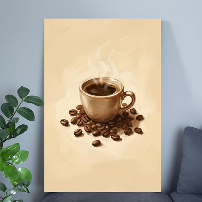 Coffee Beans Poster – Cafe Kitchen Wall Art Gift