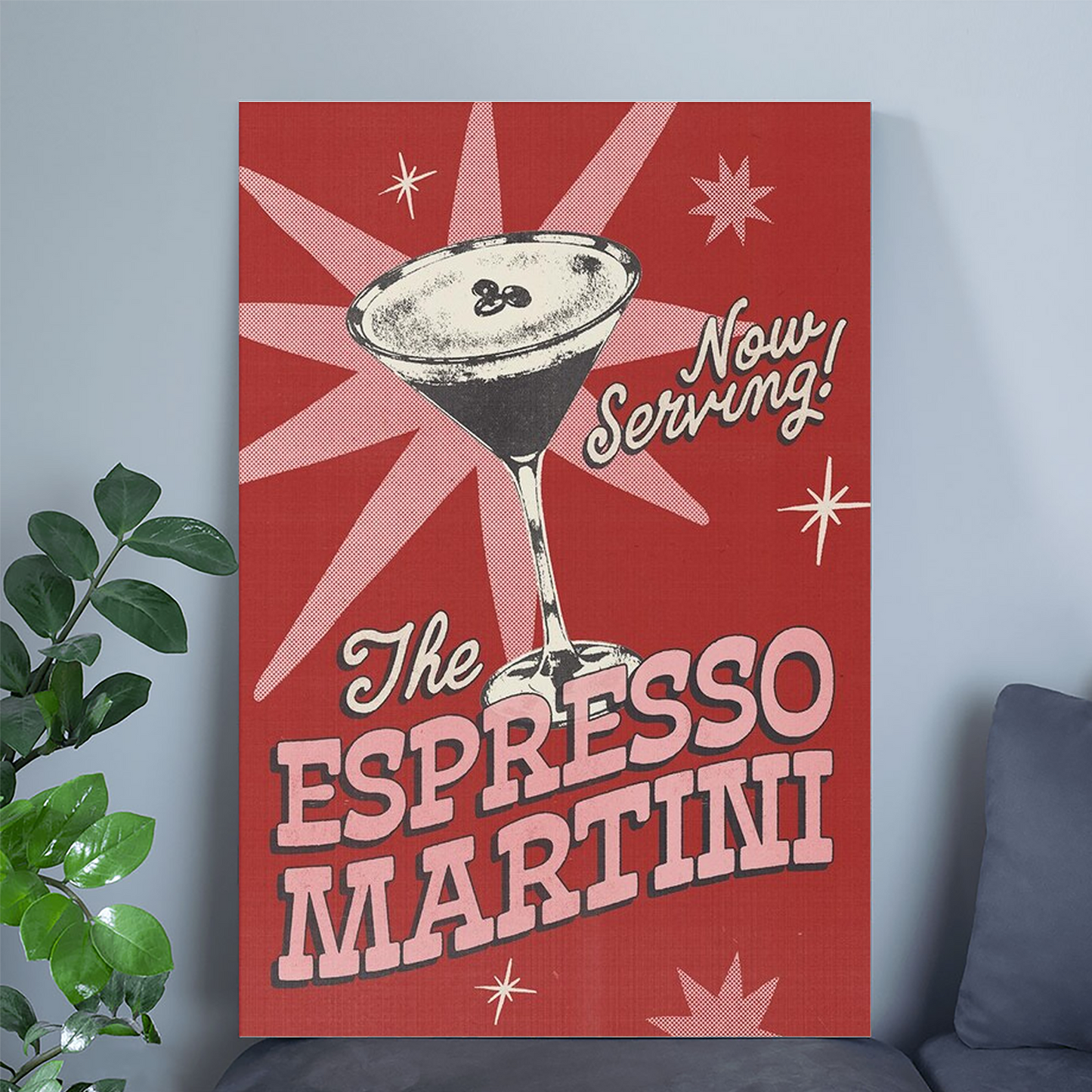 Espresso Martini Print - Retro Kitchen Wall Art - Cocktails Art - Hot Girl Wall Decor