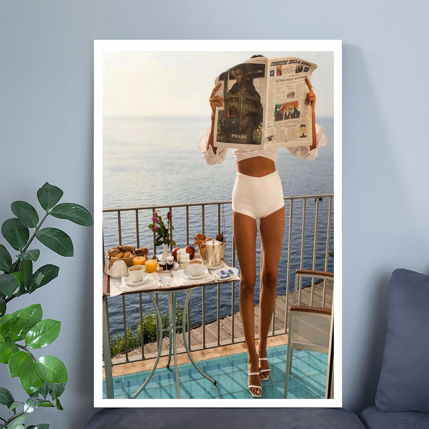 Home Decor- W Reading Newspaper Poster Size 24''x36''