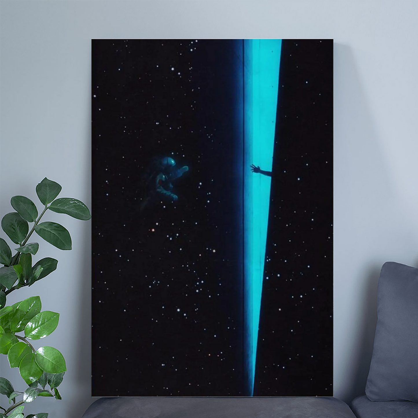 Event Horizon Space Art Poster: Retro Futurism, Astronaut Artwork
