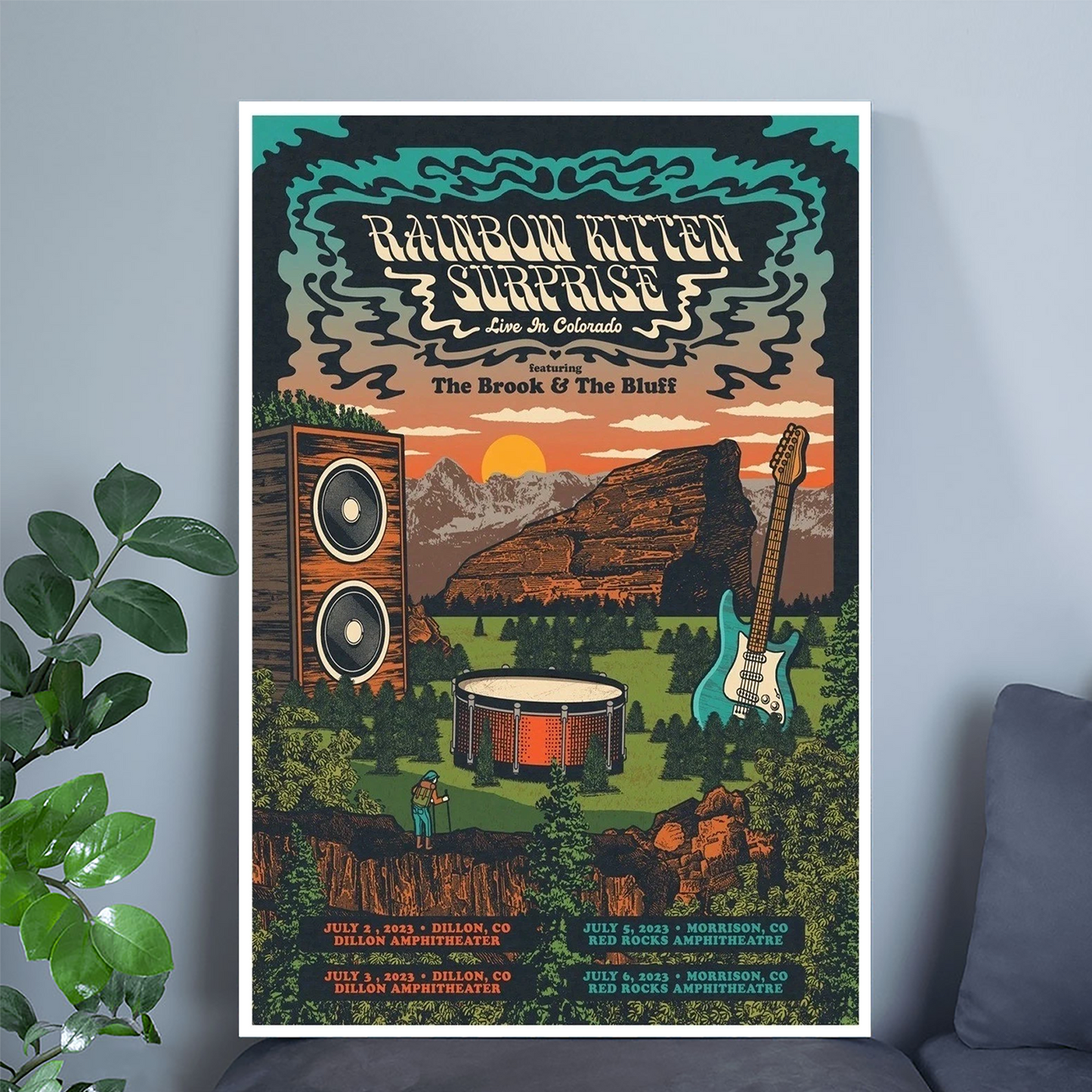 RAINBOW KITTEN SURPRISE Live Red Rocks 2025 Tour Poster Size 24''x36''