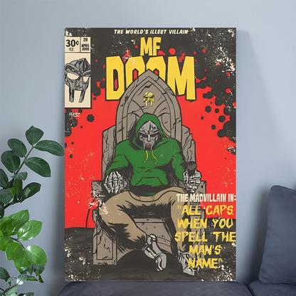 MF DOOM Poster Hip-hop Rapper Poster Art Bedroom Decor Size 24''x36''