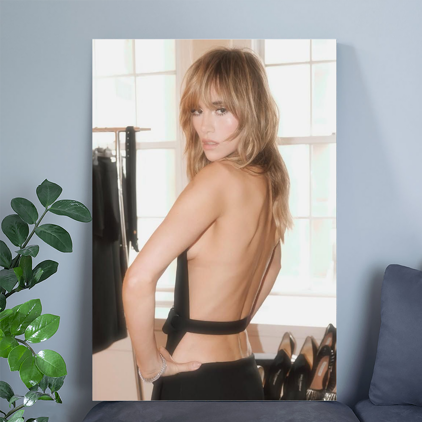 Suki Waterhouse Tailoring Black Style Poster, One Sheet Wall Size 24''x36''