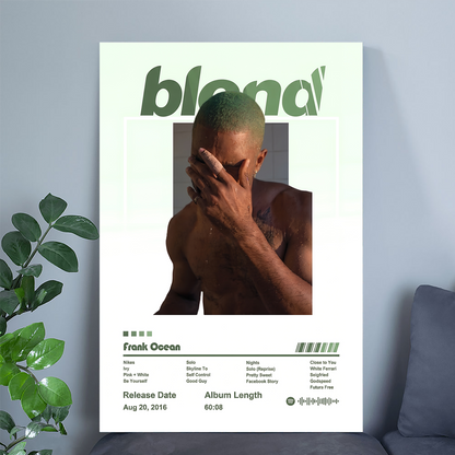 Frank Ocean Blond Music Poster Room Bedroom Aesthetic Home Decor  Size 24''x36''