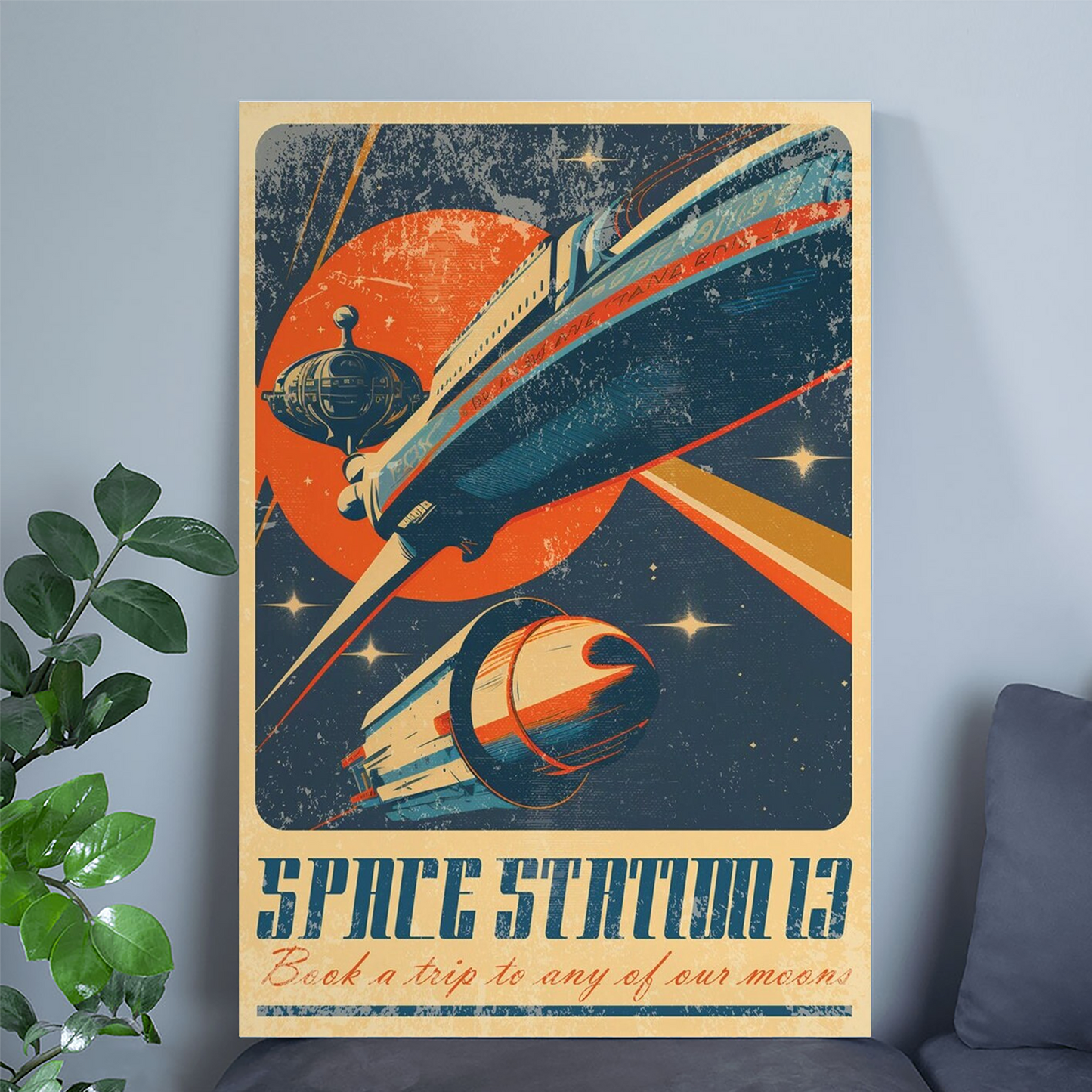 Retro Futuristic Sci-Fi Space Part 3 Wall Poster