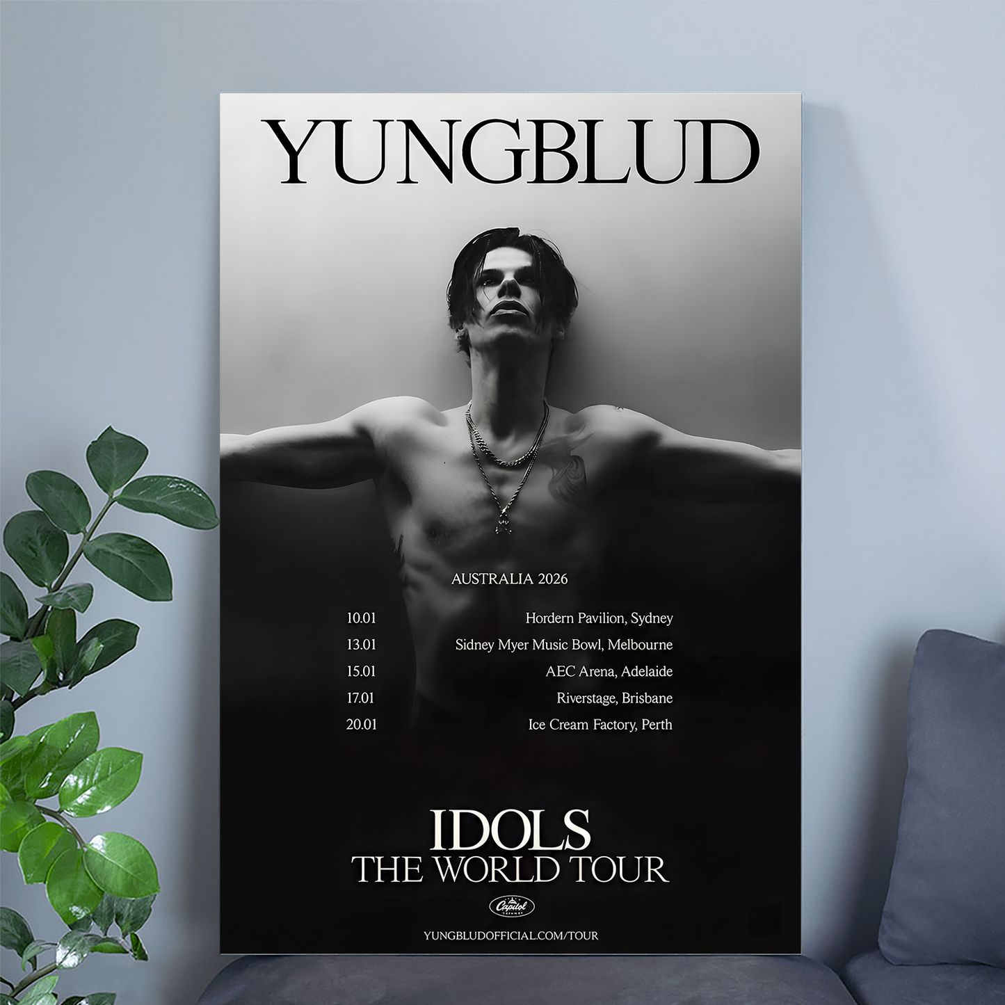 YUNGBLUD the IDOLS world 2026 Australia Size 24''x36''