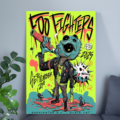 Music Poster Foo Fighters Washington DC Poster September 21 2025 Black Cat Show Size 24''x36''