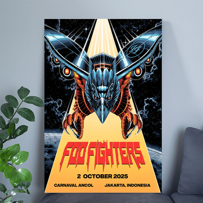 Foo Fighters October 2 2025 In Jakarta, Indonesia Tour Poster Size 24''x36''