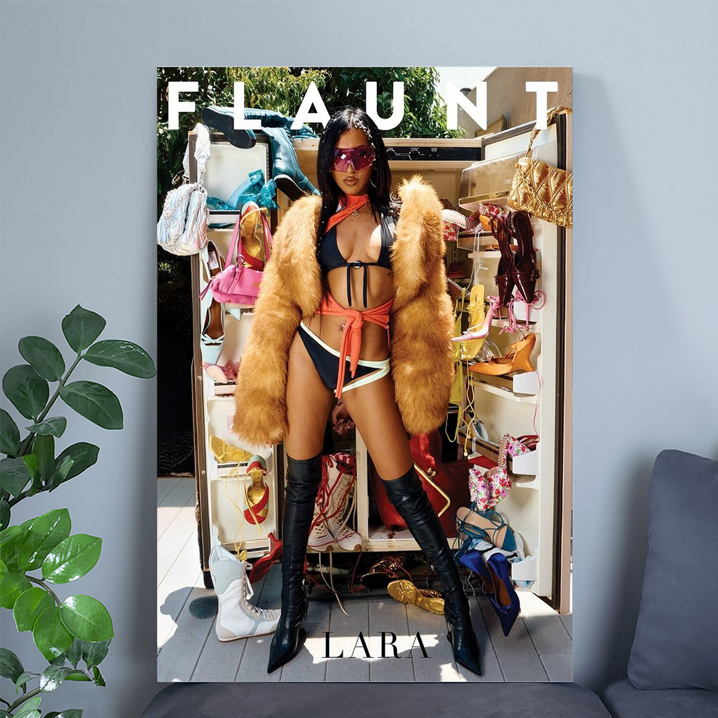 LARA RAJ Posing Poster, One Sheet Wall Size 24''x36''