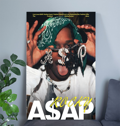ASAP Rocky Album Cover Poster, One Sheet Wall Size 24''x36''