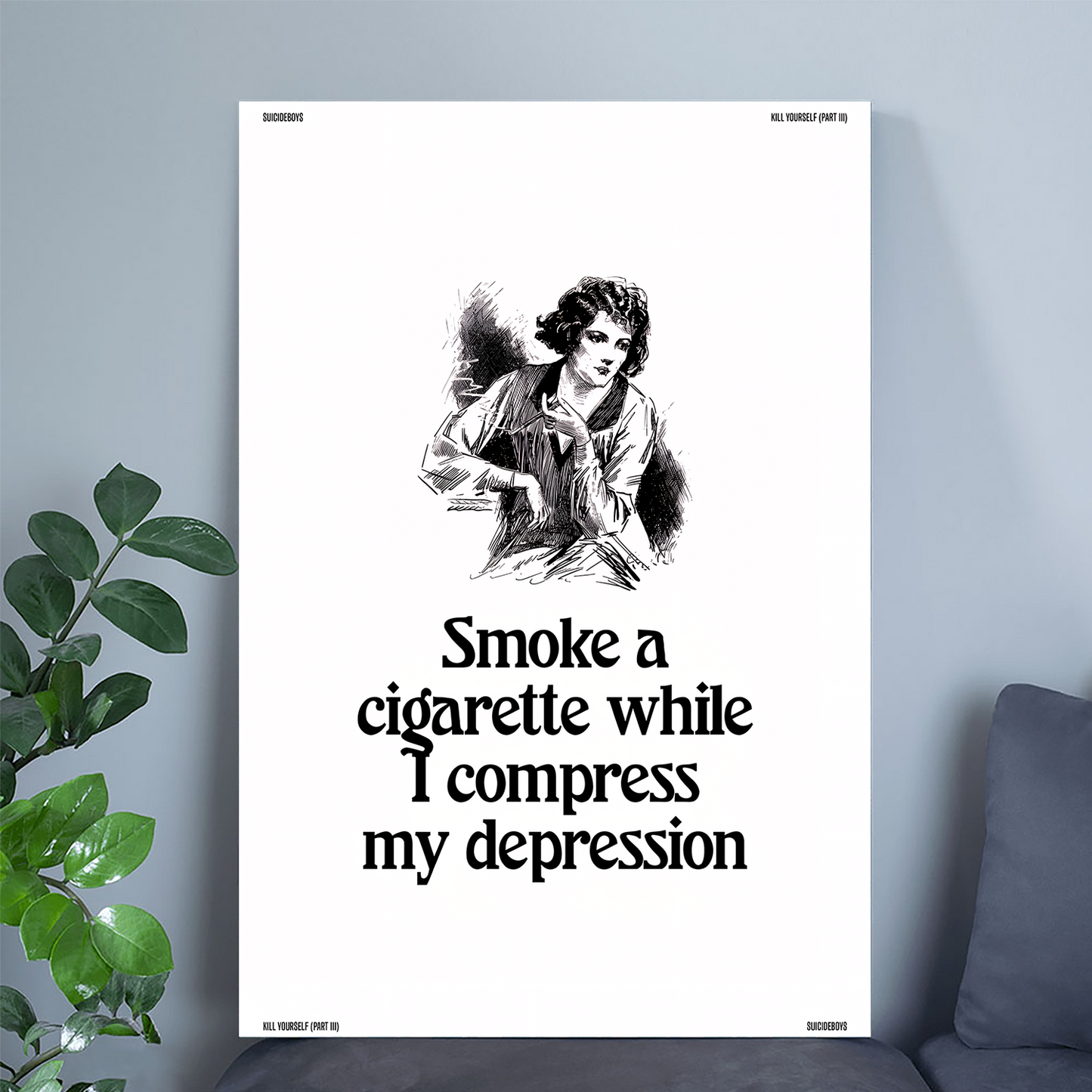 Suicideboys Kill Yourself (Part III) Lyrics Wall Art Song Lyrics Physical Wall Decor Size 24''x36''