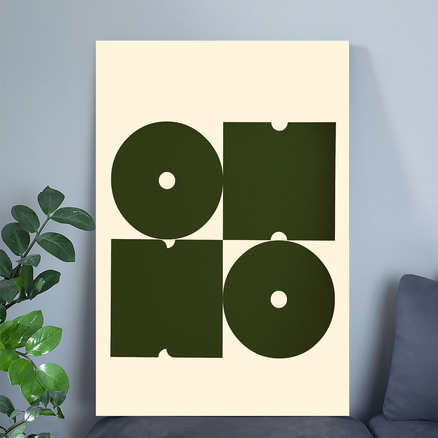 OH NO Poster Green Retro Typography Print Funny Wall Art Modern Minimalist Home Decor