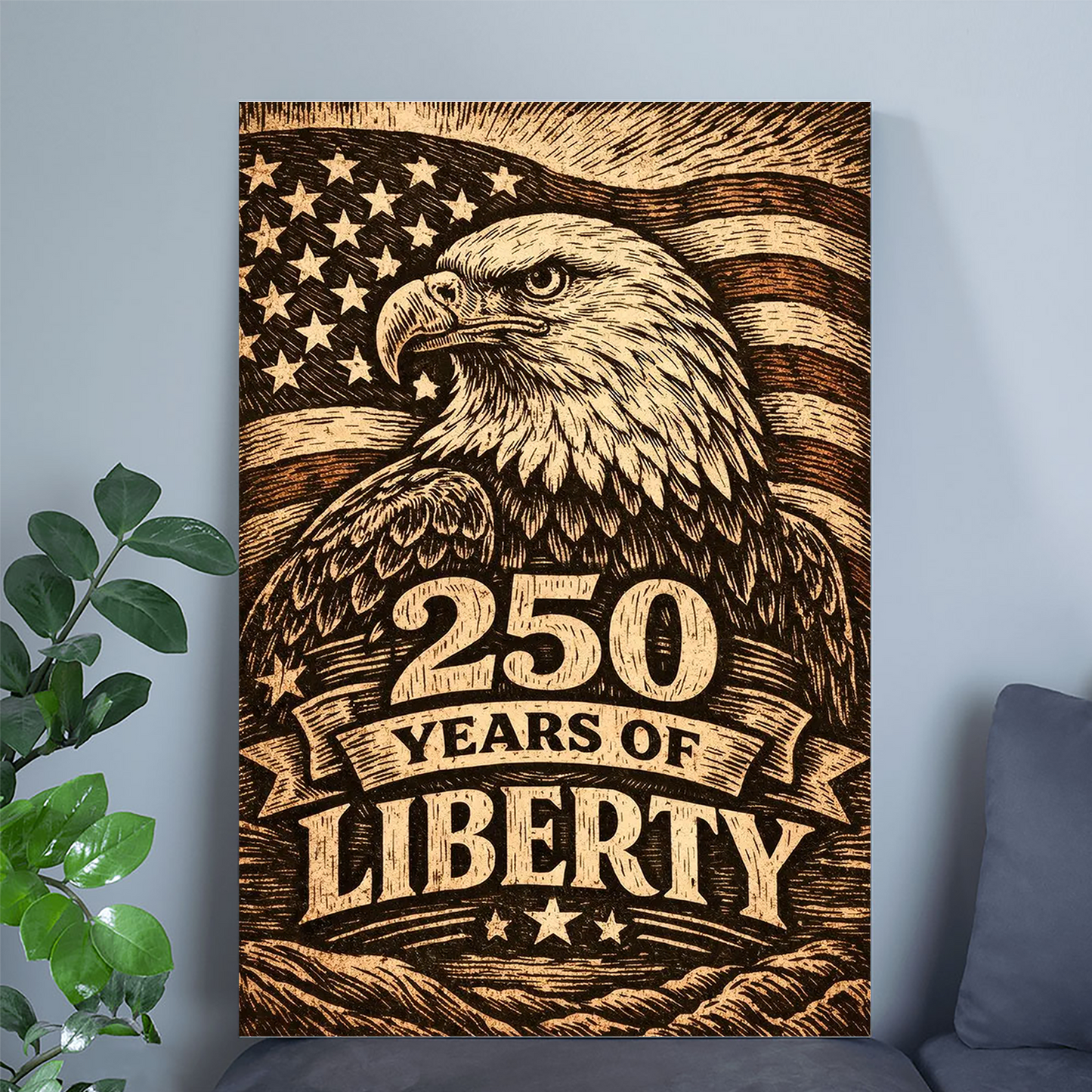 America 250 (1776–2026) Pop Art Patriotic Poster – Bold Independence Anniversary Print