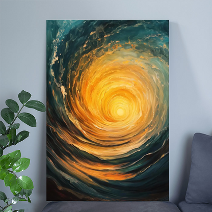 Solar Core – Swirling Abstract Light | Fiery Energy Poster