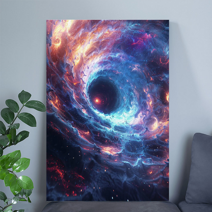 Eventfall | Cosmic Black Hole Poster | Sci-Fi Space Wall Art Print