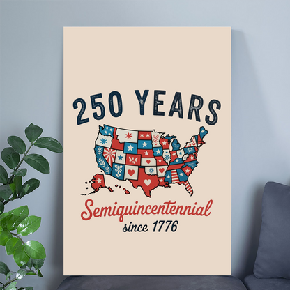 4th of July USA Patriotic Welcome Sign, America 250th Anniversary Party Poster