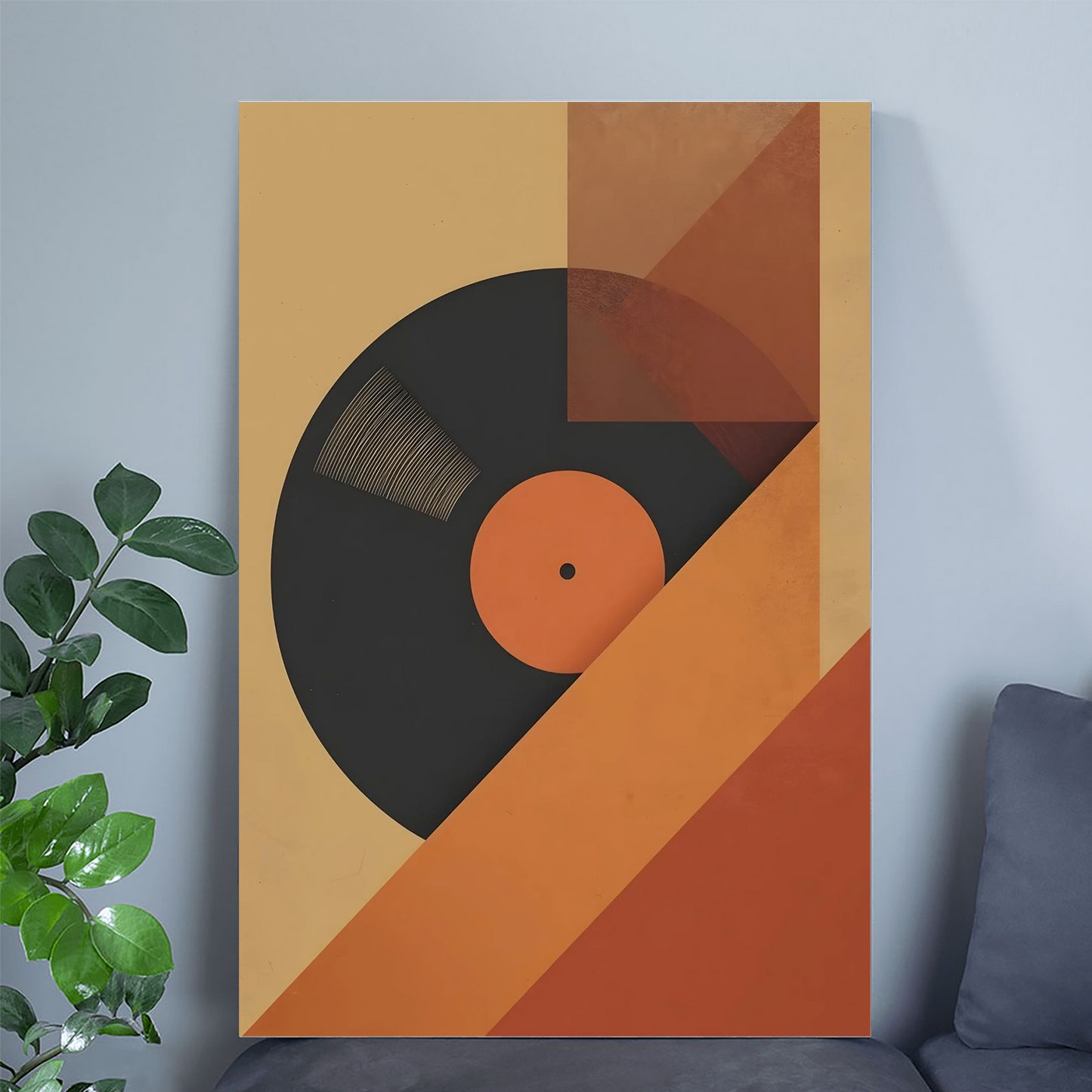 Mid Century Vinyl Record Wall Art Printable | Modern Groove