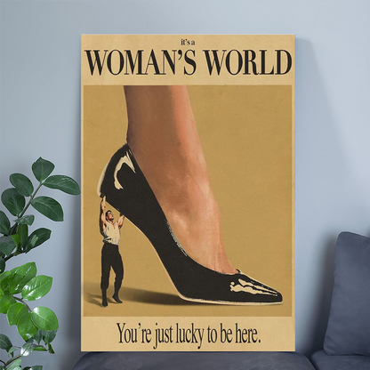 Vintage Wall Art You're just lucky to be here Poster Size 24''x36''