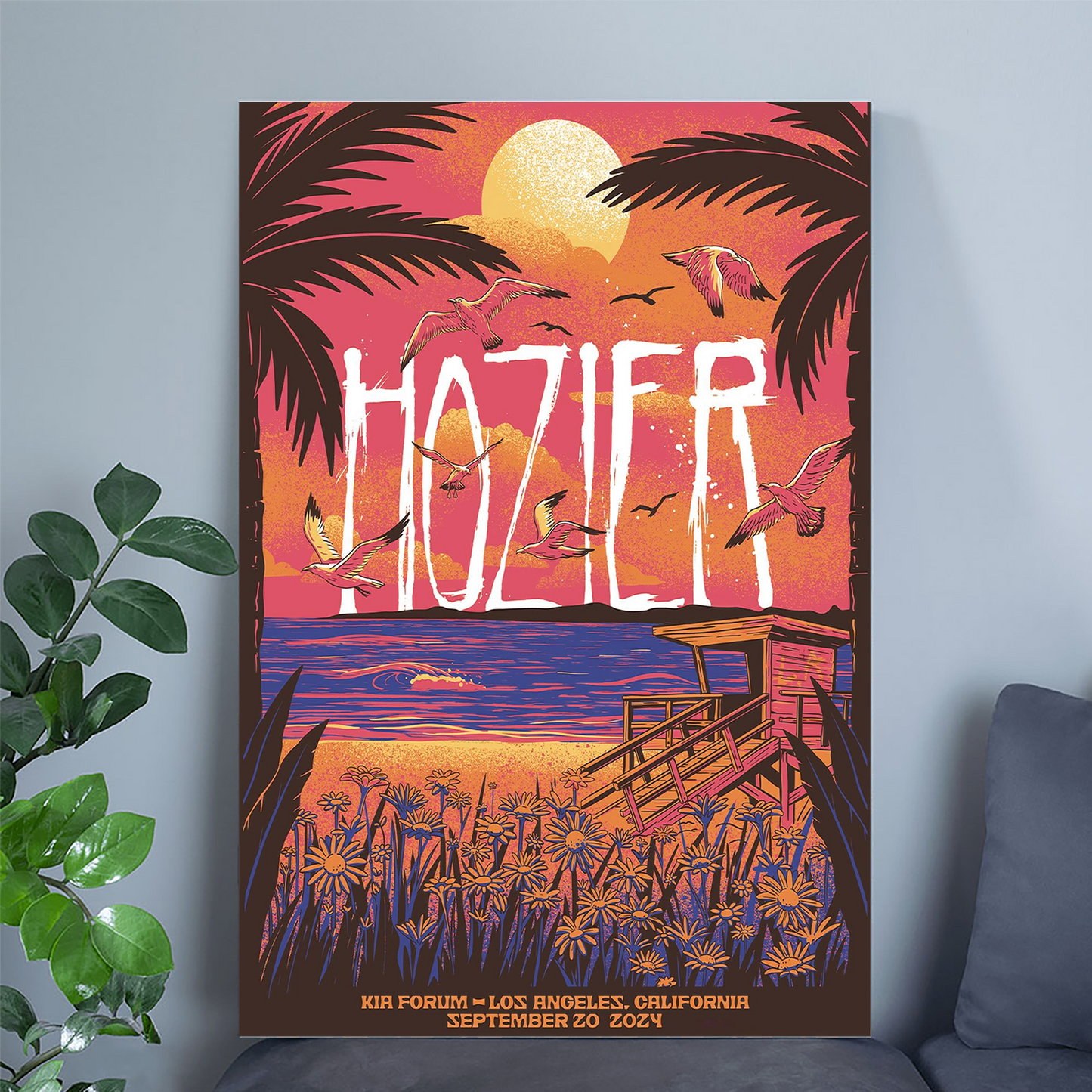 Music Poster Hozier Los Angeles September 20 Show Poster Size 24''x36''