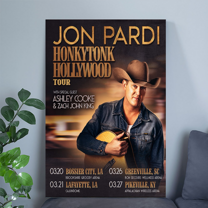 Jon Pardi Honkytonk Hollywood Tour Size 24''x36''