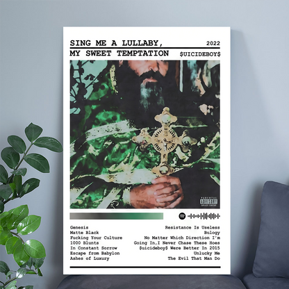 Suicide Boys Sing Me a Lullaby, My Sweet Temptation Album Music Poster Gift Album Cover Size 24''x36''