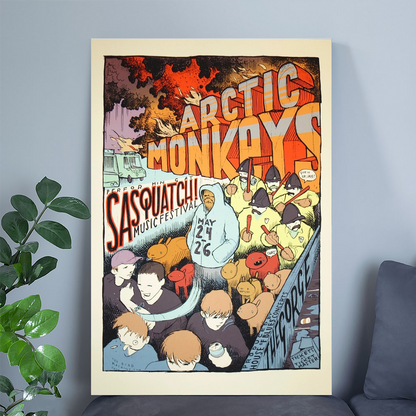 2006 Arctic Monkeys - Sasquatch! Gorge Silkscreen Concert Poster Size 24''x36''