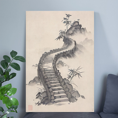 Vertical Landscape, Passage V Wall Art Print, Conceptual Digital Poster