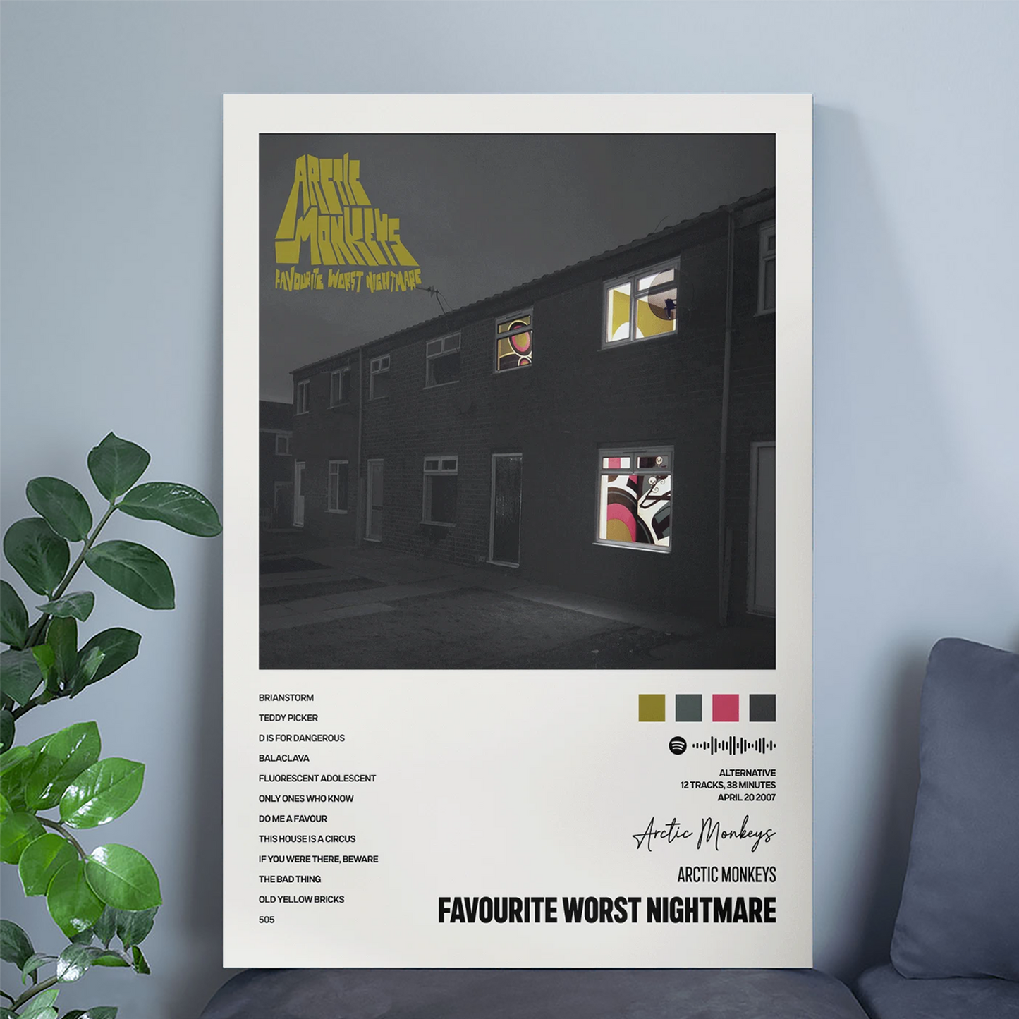 Music Poster- Arctic Monkeys, FWN Album Art Poster Size 24''x36''