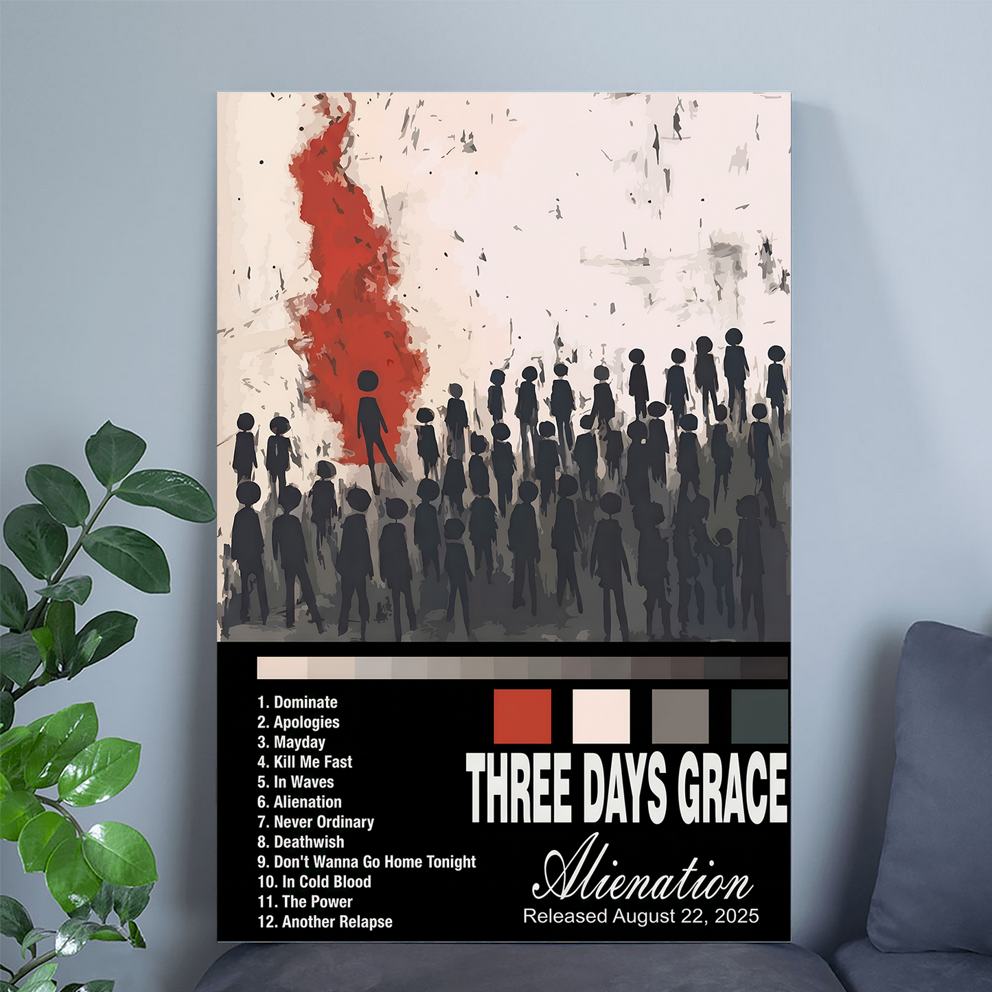 Three Days Grace - Alienation Album Poster, One Sheet Wall Size 24''x36''