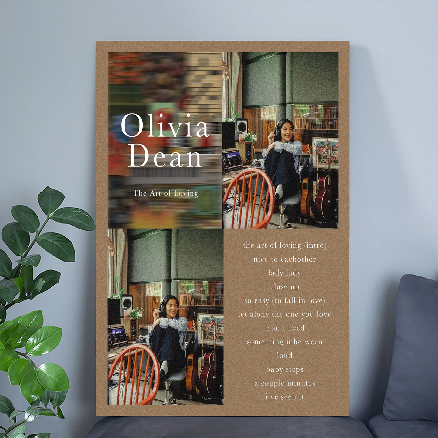 Music Poster- Oli.vi.a Dean Digital Wall Art Poster Size 24''x36''
