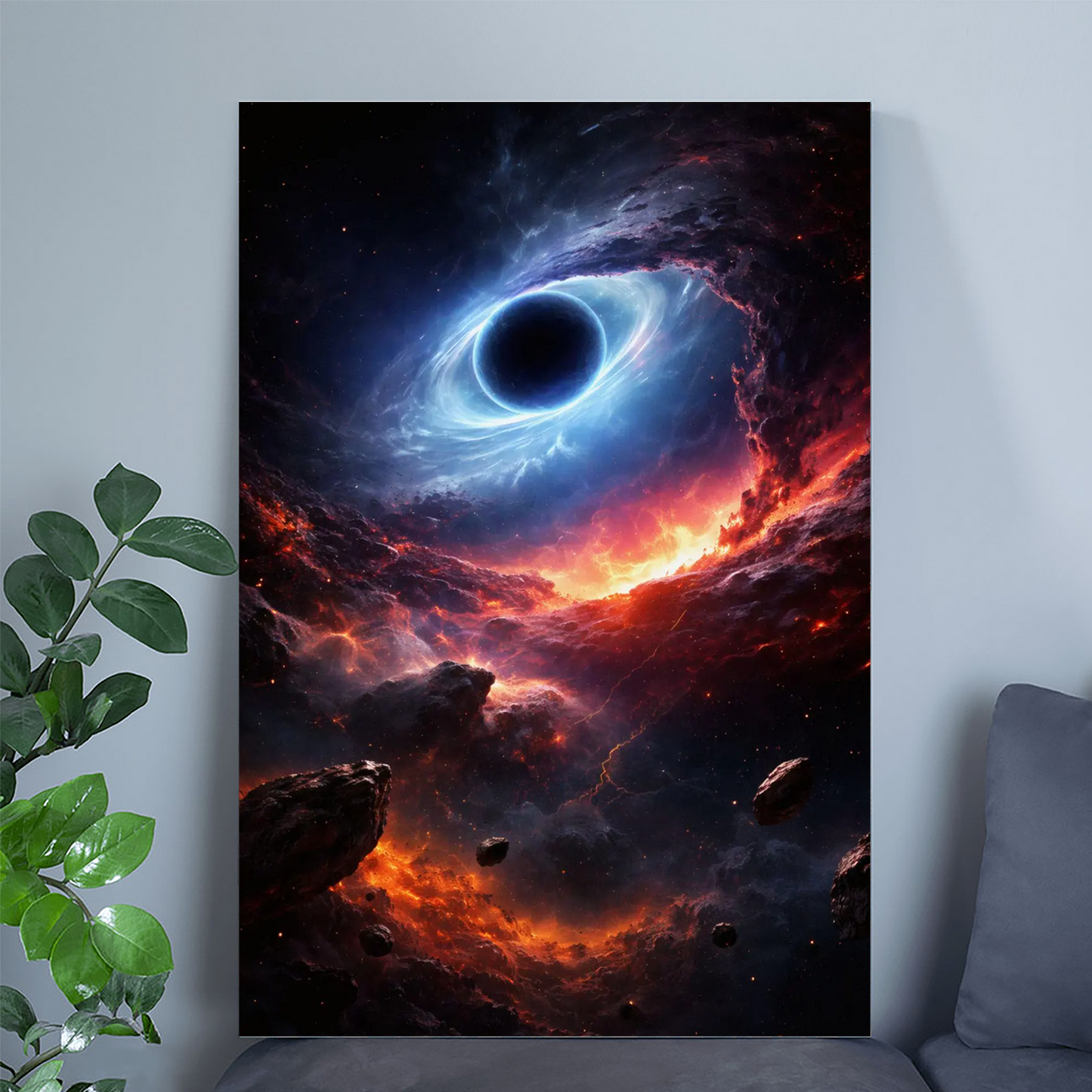 Eye of the Dark Space Wall Art | Black Hole Nebula Space Poster | Sci-Fi Astronomy Decor