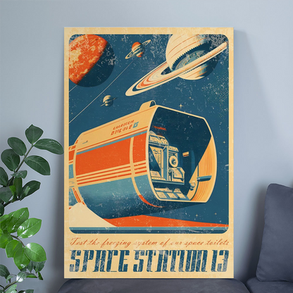 Retro Futuristic Sci-Fi Space Part 5 Wall Poster