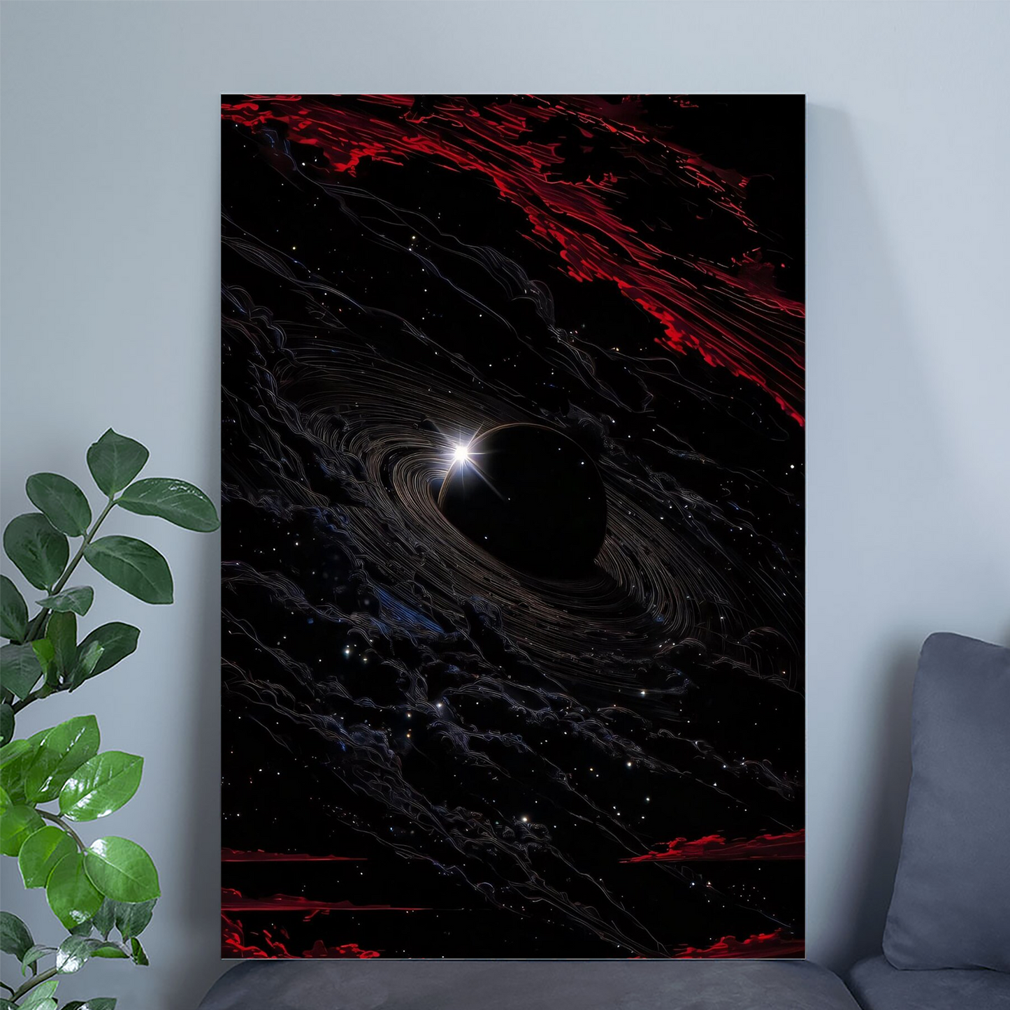 Black Hole Framed Poster, Deep Space Giclée Art Print