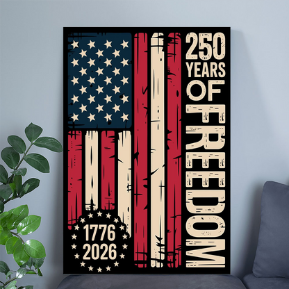 250 Years Semiquincentennial USA Map Poster | Rolled Poster