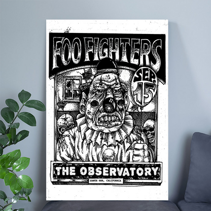 Music Poster Foo Fighters The Observatory Santa Ana, CA 92704 Size 24''x36''