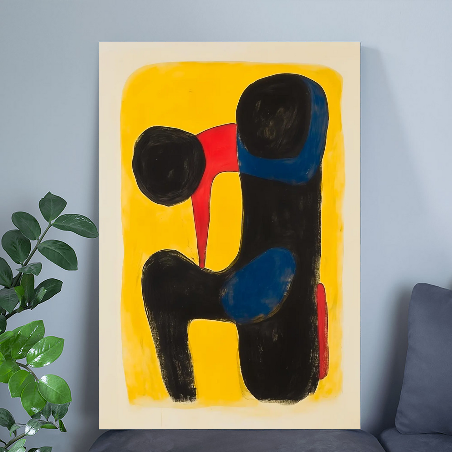 Abstract Mid Century Modern Art Print: Colorful Brutalist Poster