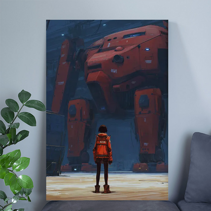 Giant Mech Wall Art - Sci Fi Robot Poster
