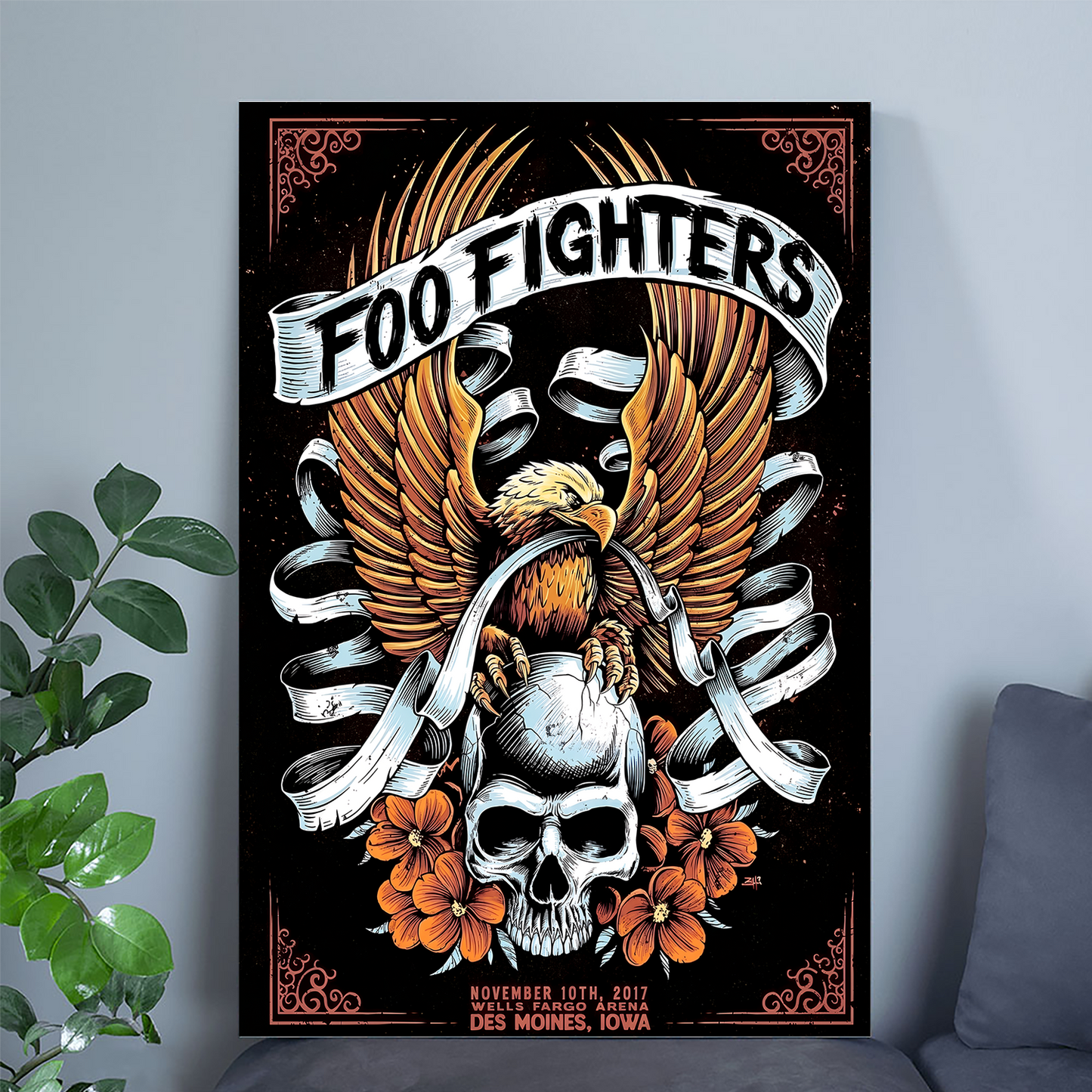Foo Fighters Music Poster  Reproduction Concert Size 24''x36''