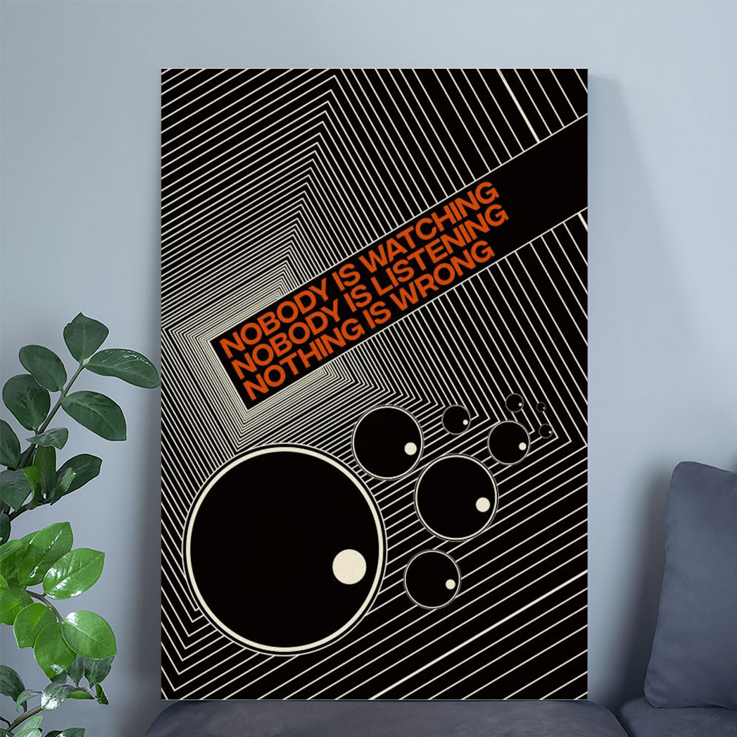 Nothing Is Wrong - Dystopian Scifi Brutalist Propaganda Parody Poster