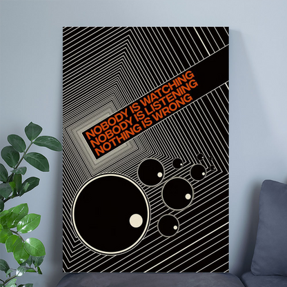 Nothing Is Wrong - Dystopian Scifi Brutalist Propaganda Parody Poster
