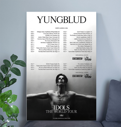 YUNGBLUD the IDOLS world 2026 USA and CANADA Size 24''x36''
