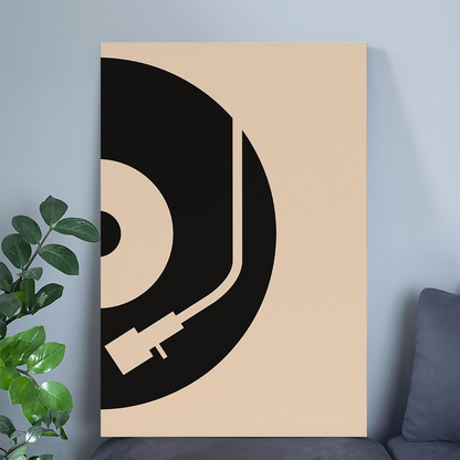 Retro Music Wall Art, Groovy Print, Cute Bedroom, Digital File, Vinyl Record Player Poster, Trendy Wall Art
