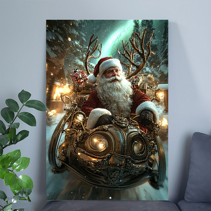 Christmas Decor- Steampunk Santa Claus Poster, One Sheet Wall Size 24''x36''